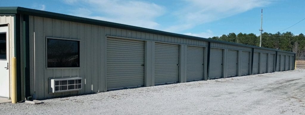 Tigers Eye Self Storage Florence 3rd Loop Exterior units tan roll up doors