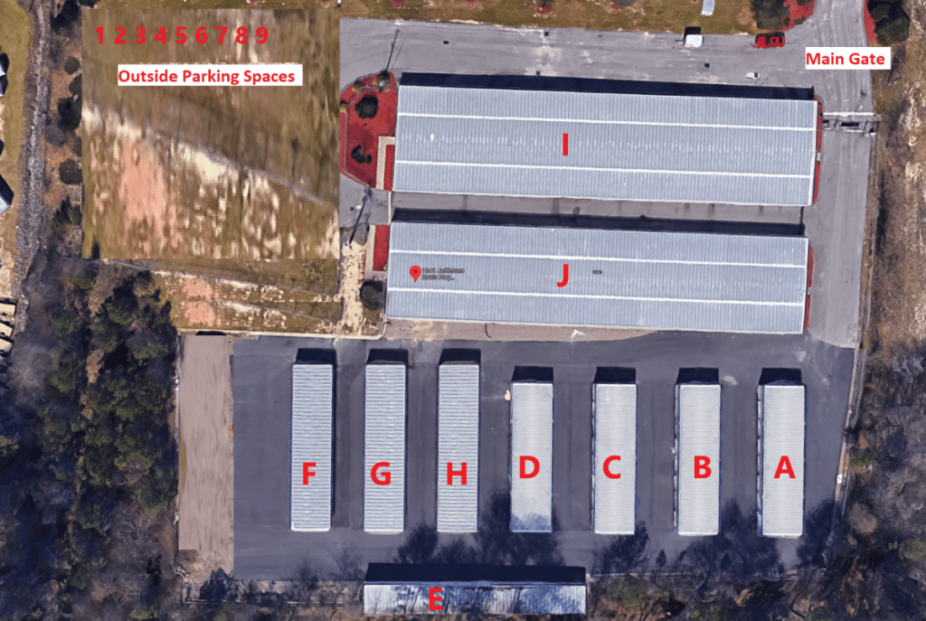 Tigers Eye Self Storage aerial view